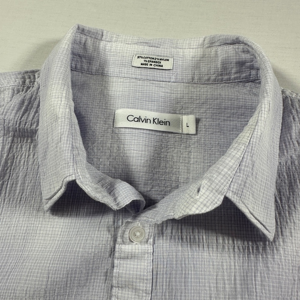 Men’s Calvin Klein Gauze Shirt Size Large​​​​ - Picture 7 of 8